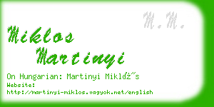 miklos martinyi business card